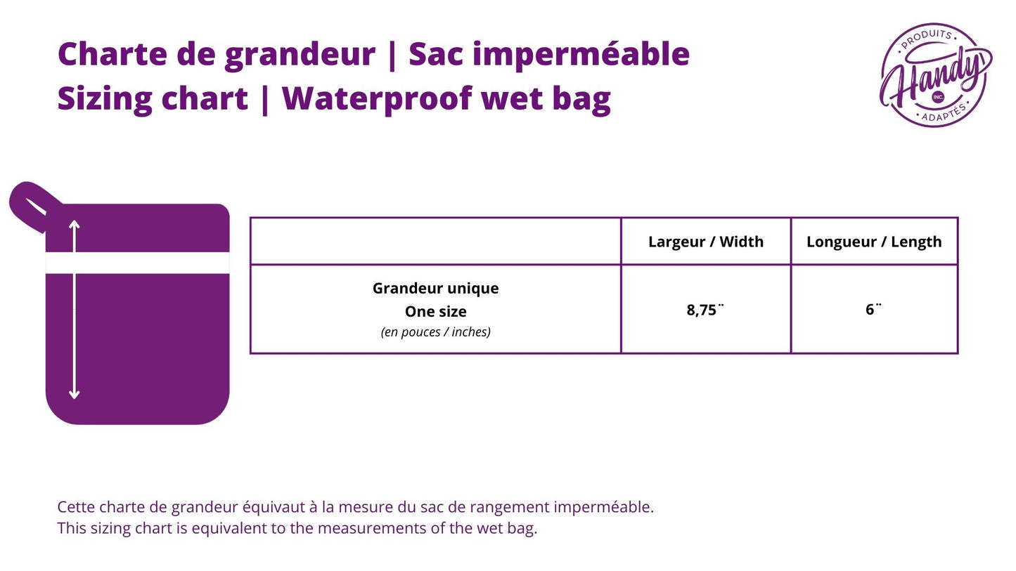 Small waterproof bag for absorbing pads